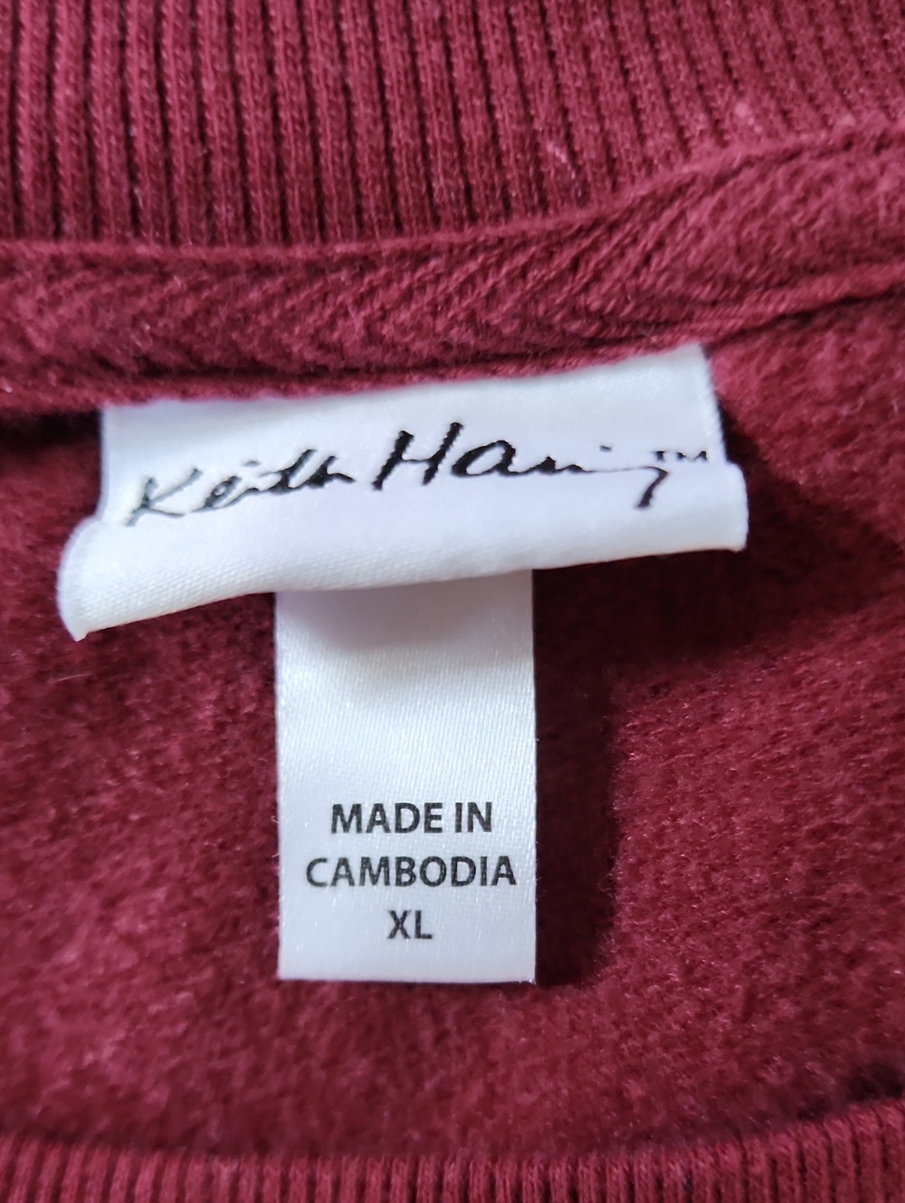 Keith Haring Maroon Graphic Sweatshirt & Joggers Set Size 1X Preowned - Picture 3 of 13